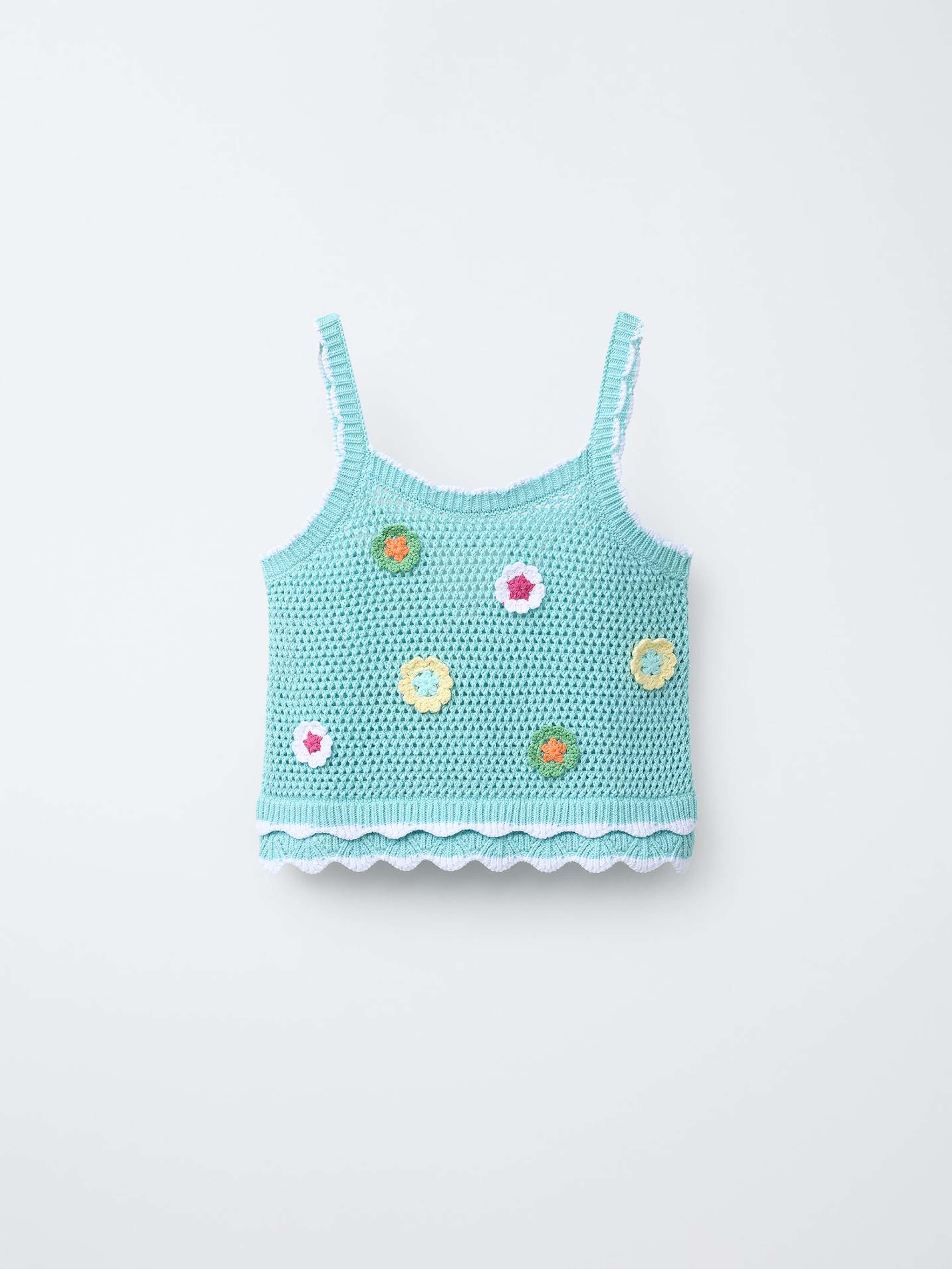 Crochet Tank Aqua