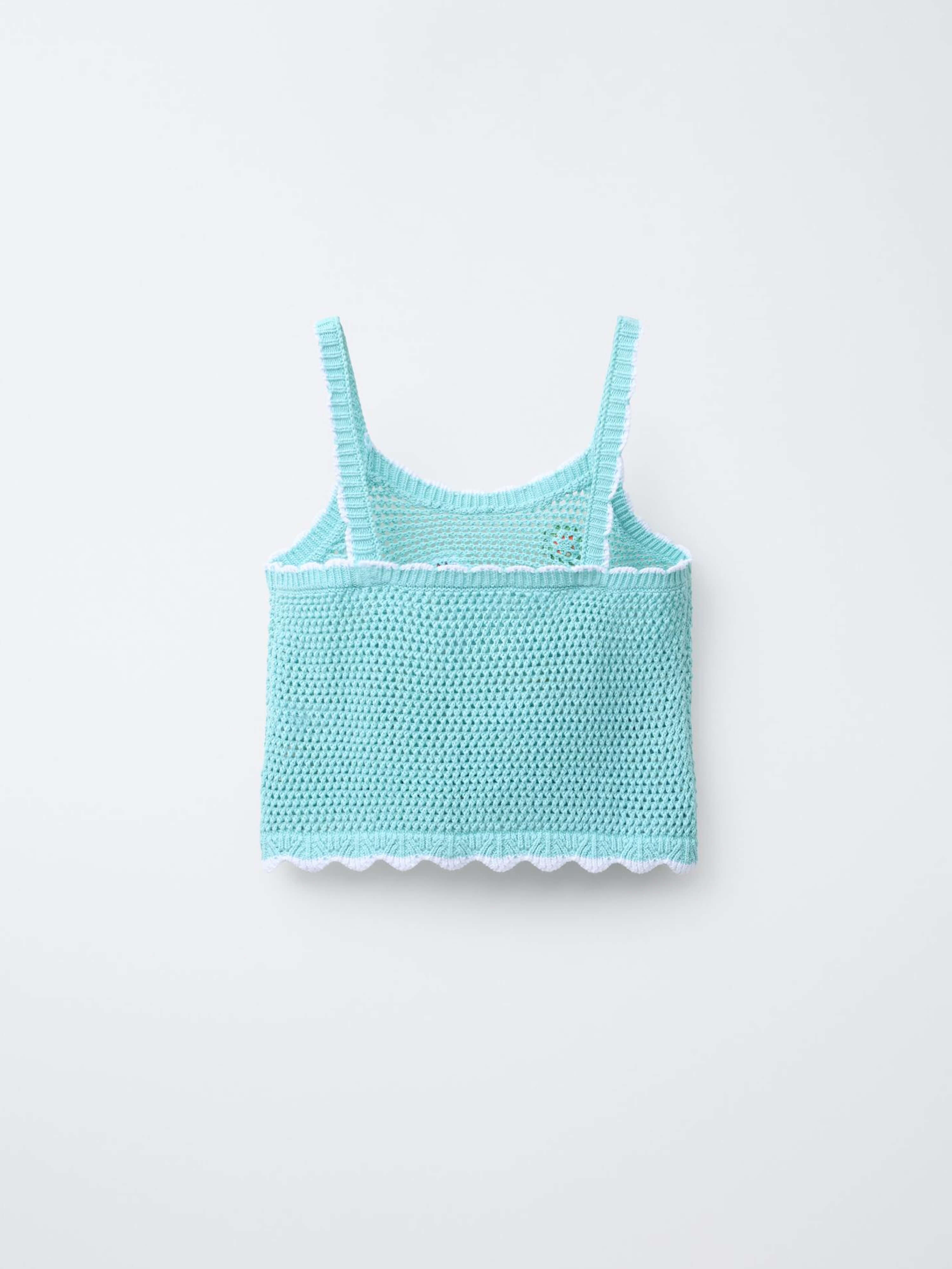 Crochet Tank Aqua