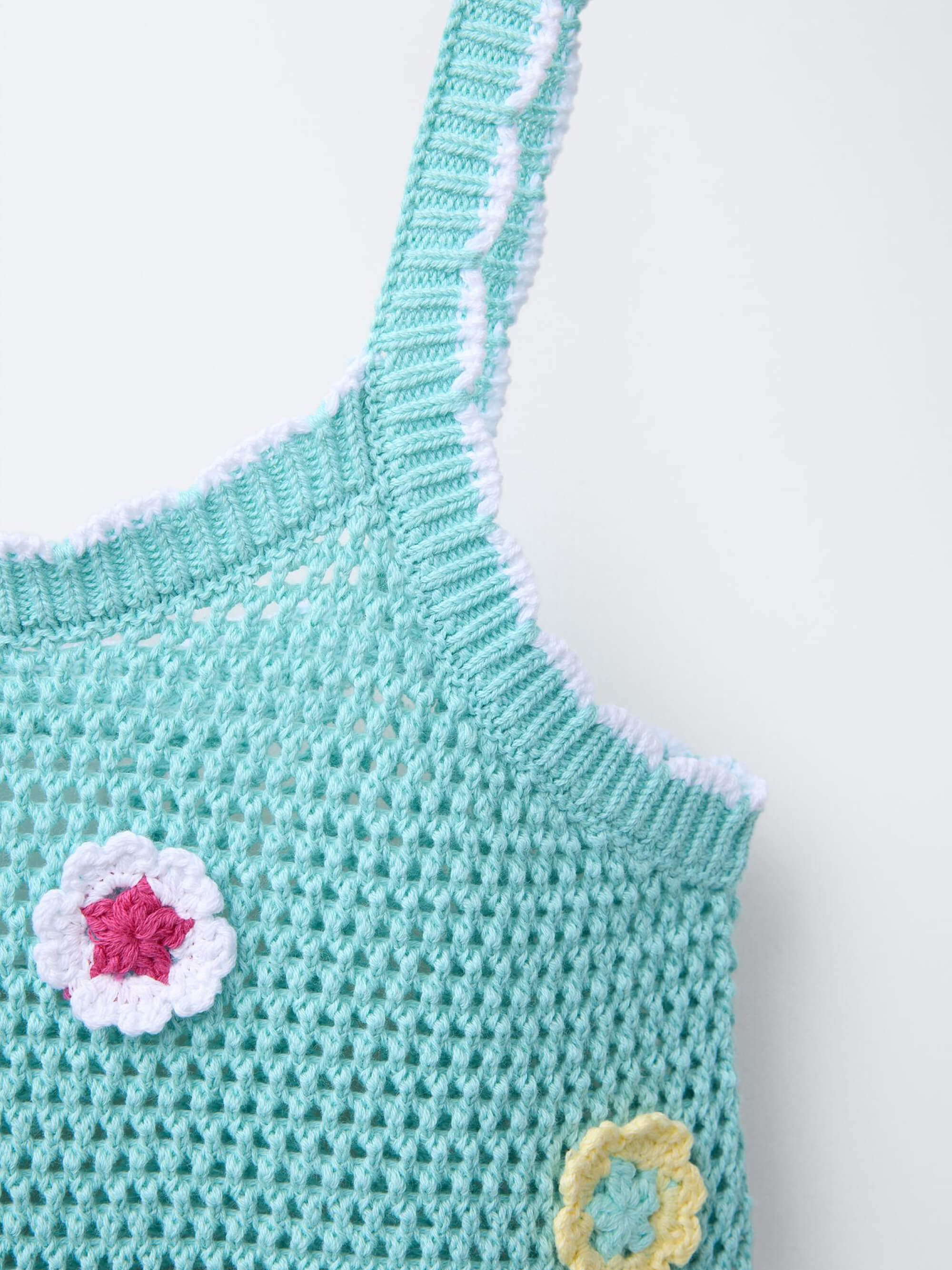 Crochet Tank Aqua