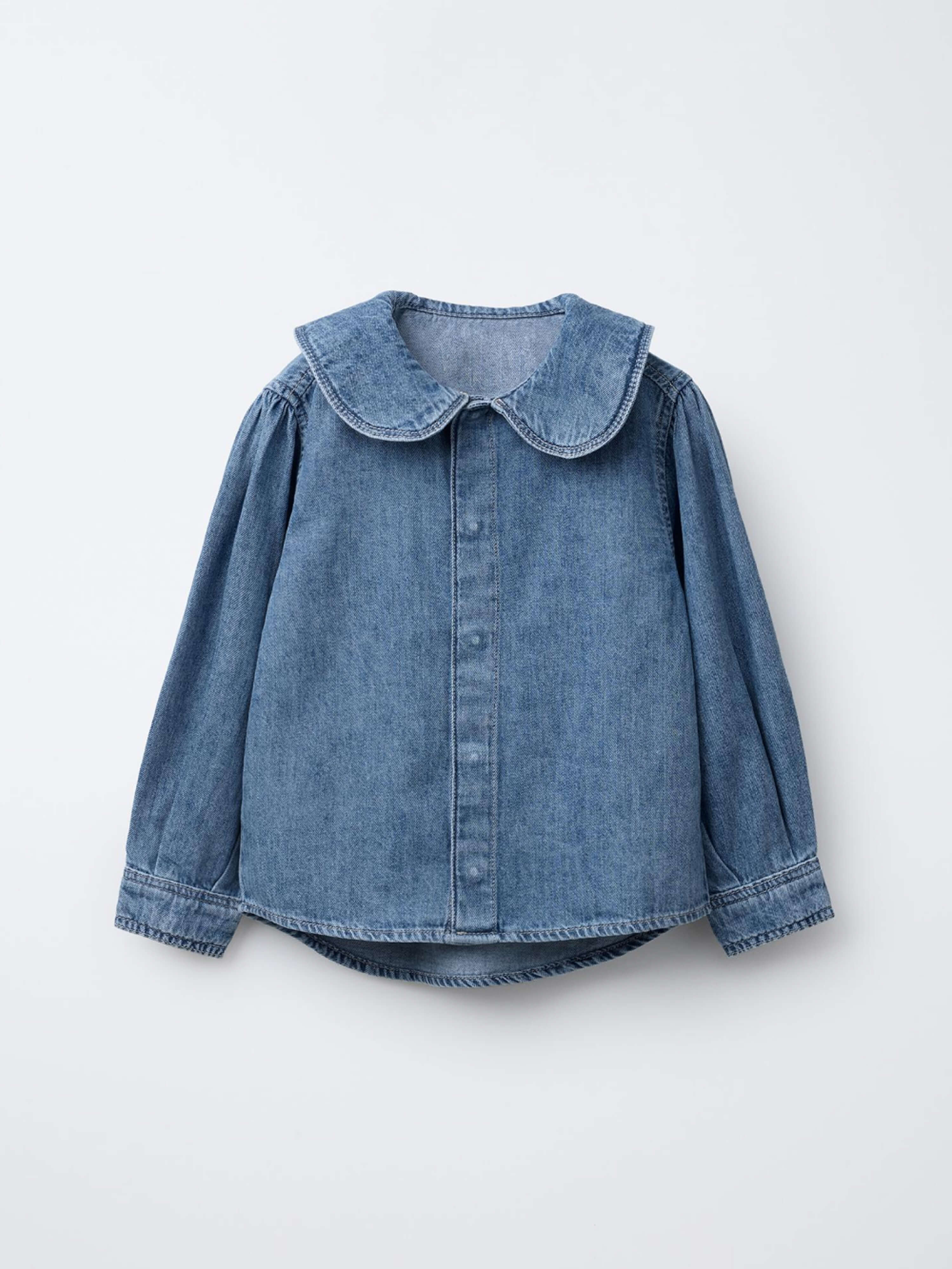 Denim Collar Top