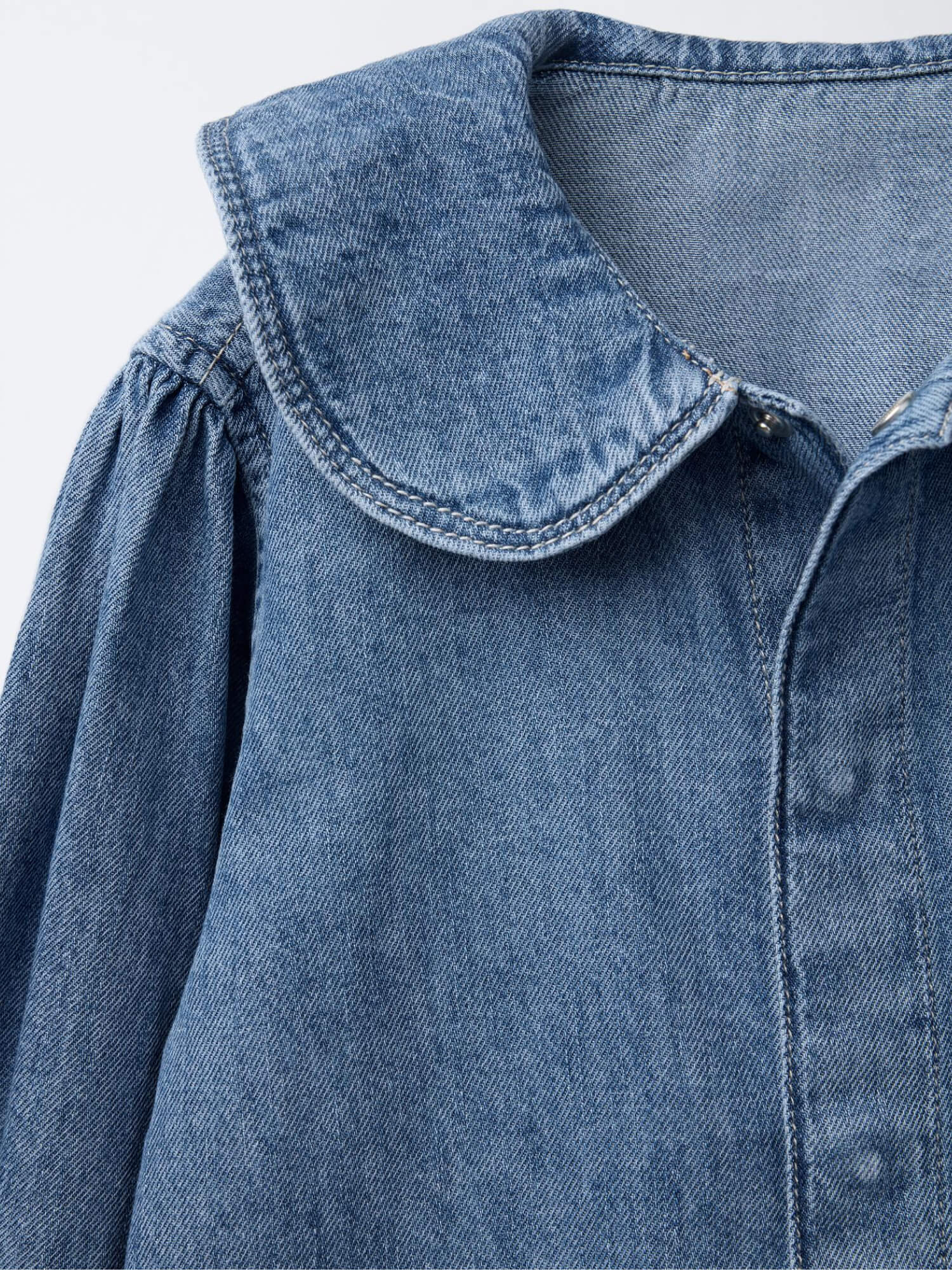 Denim Collar Top