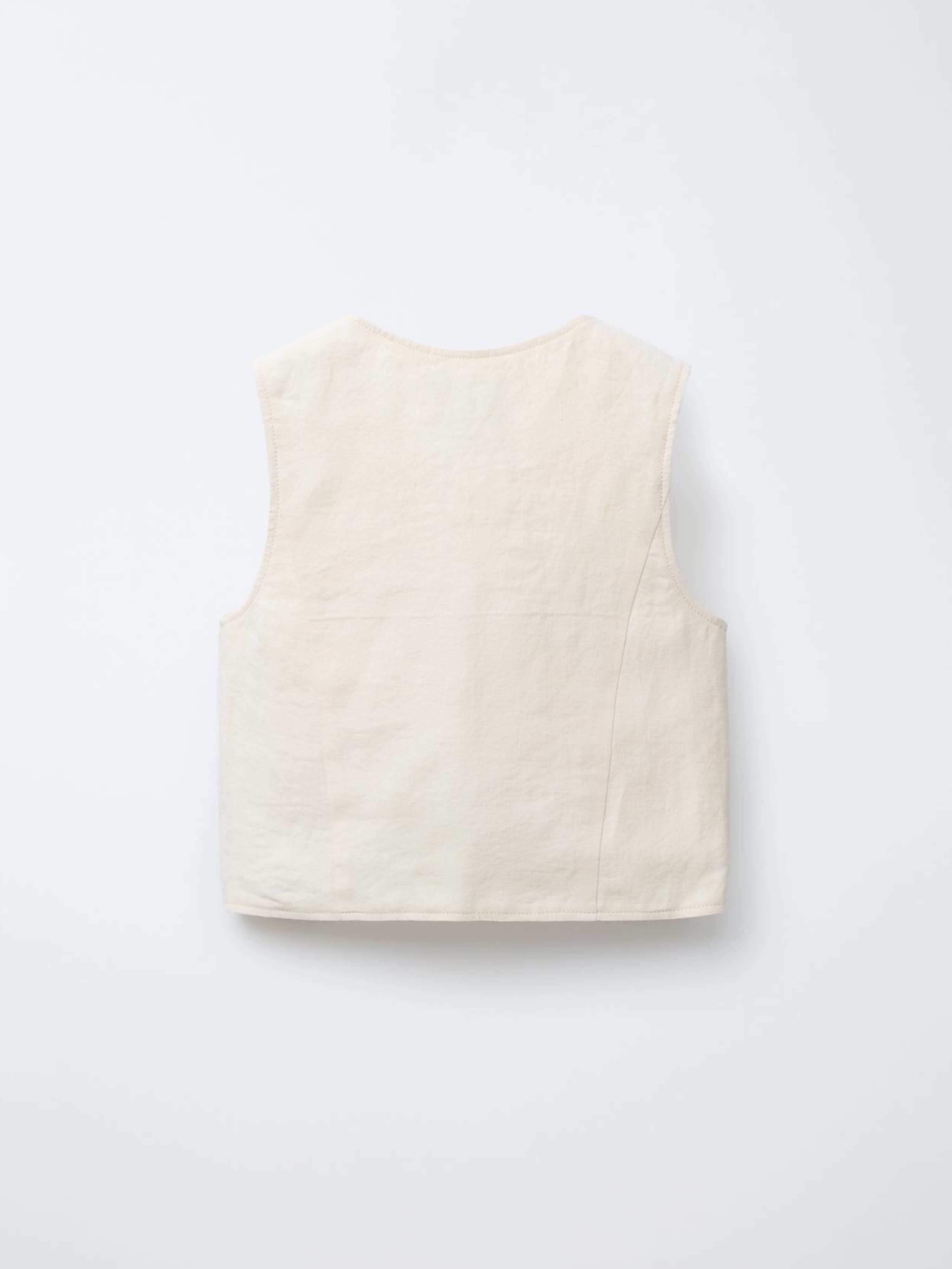 Linen Vest Cream