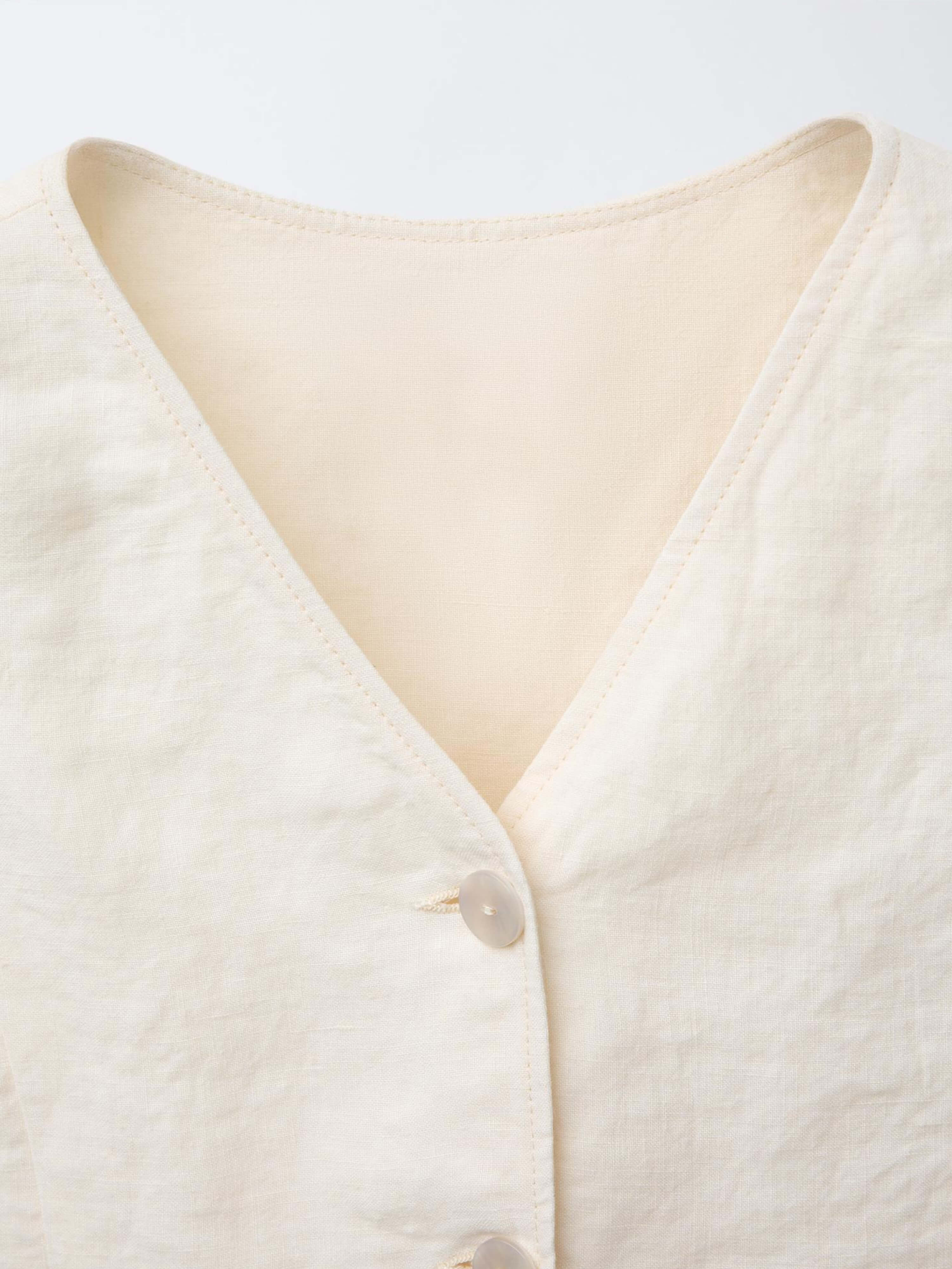 Linen Vest Cream