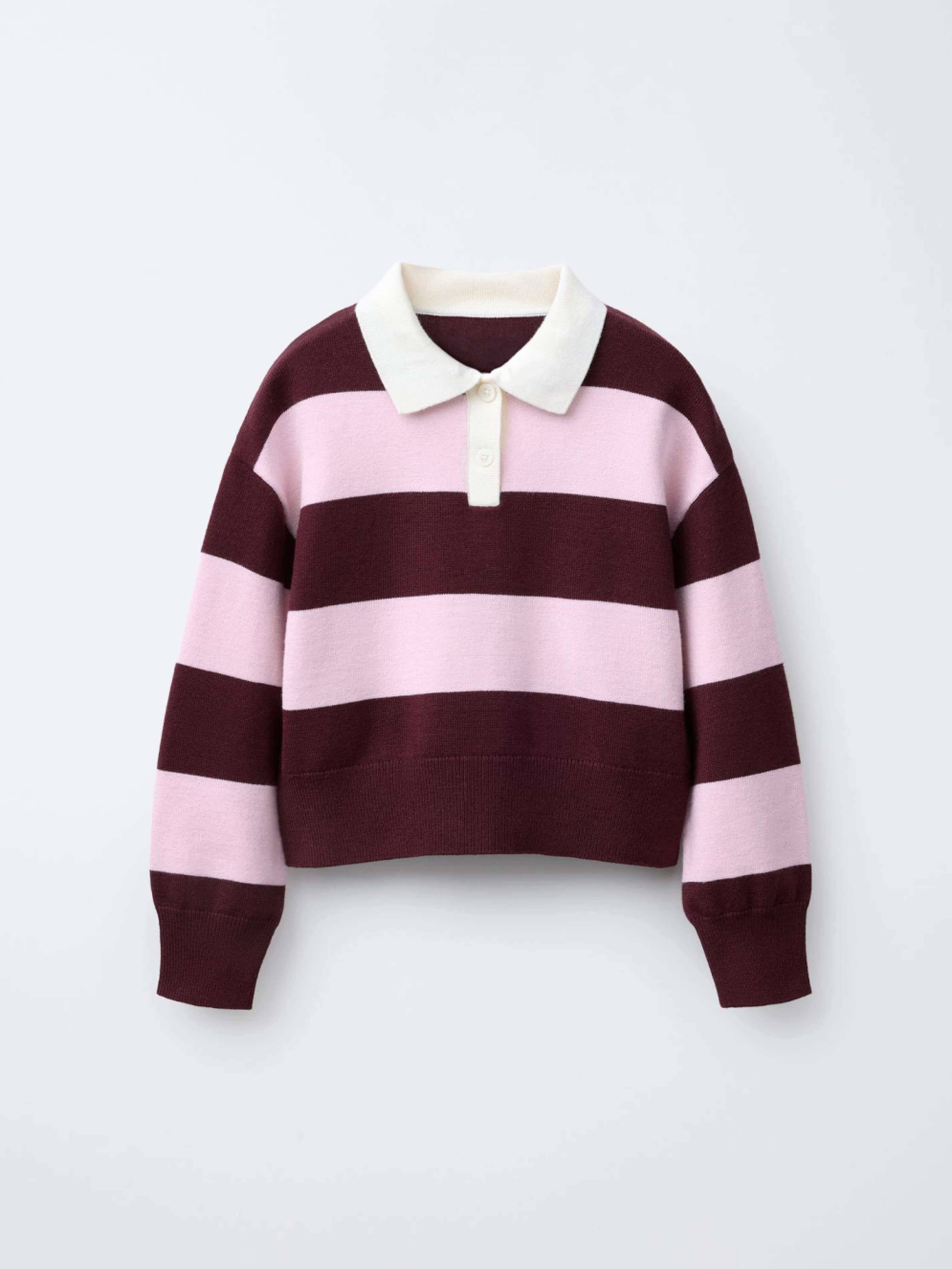 Stripe Polo Pink