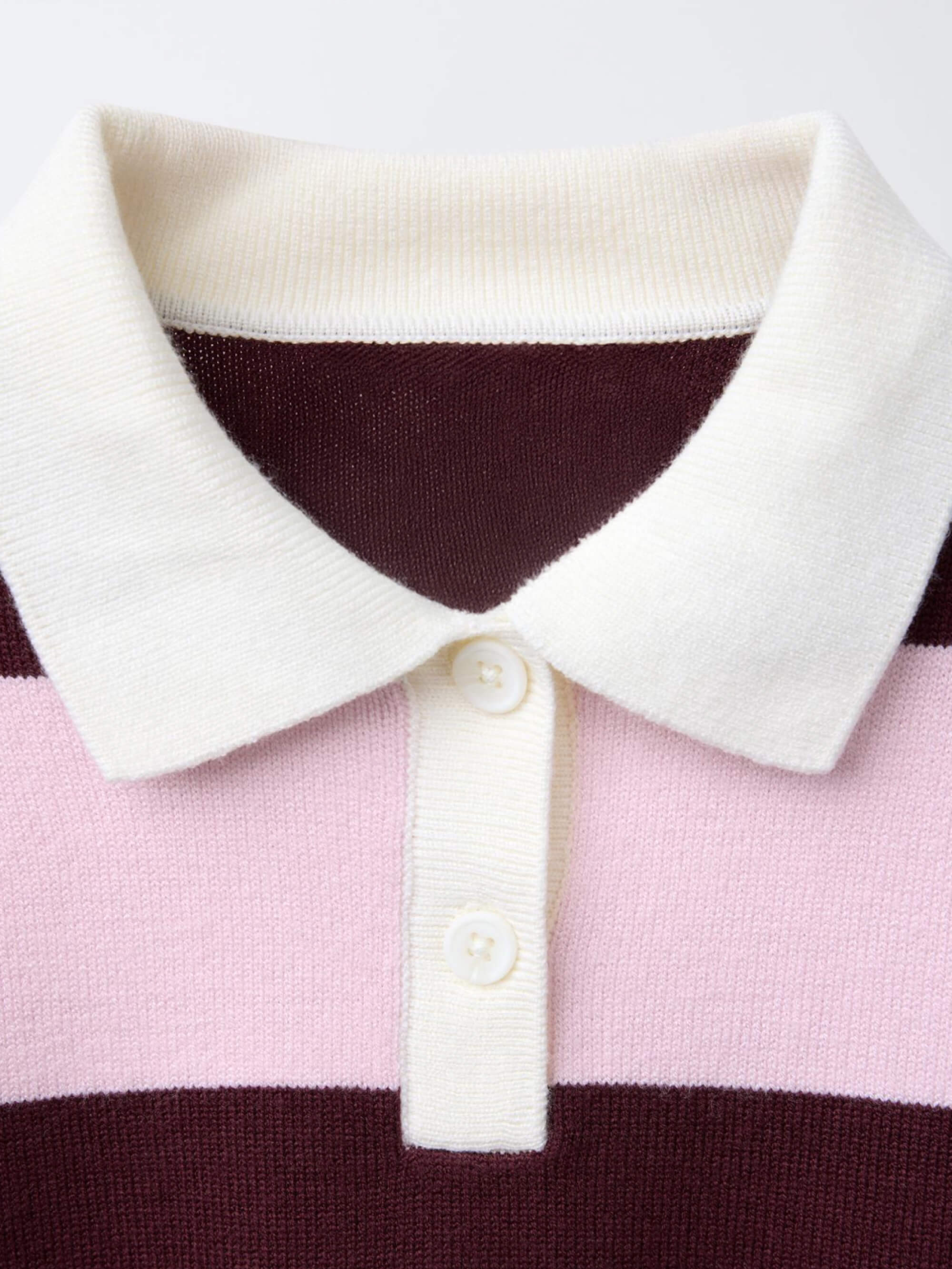 Stripe Polo Pink