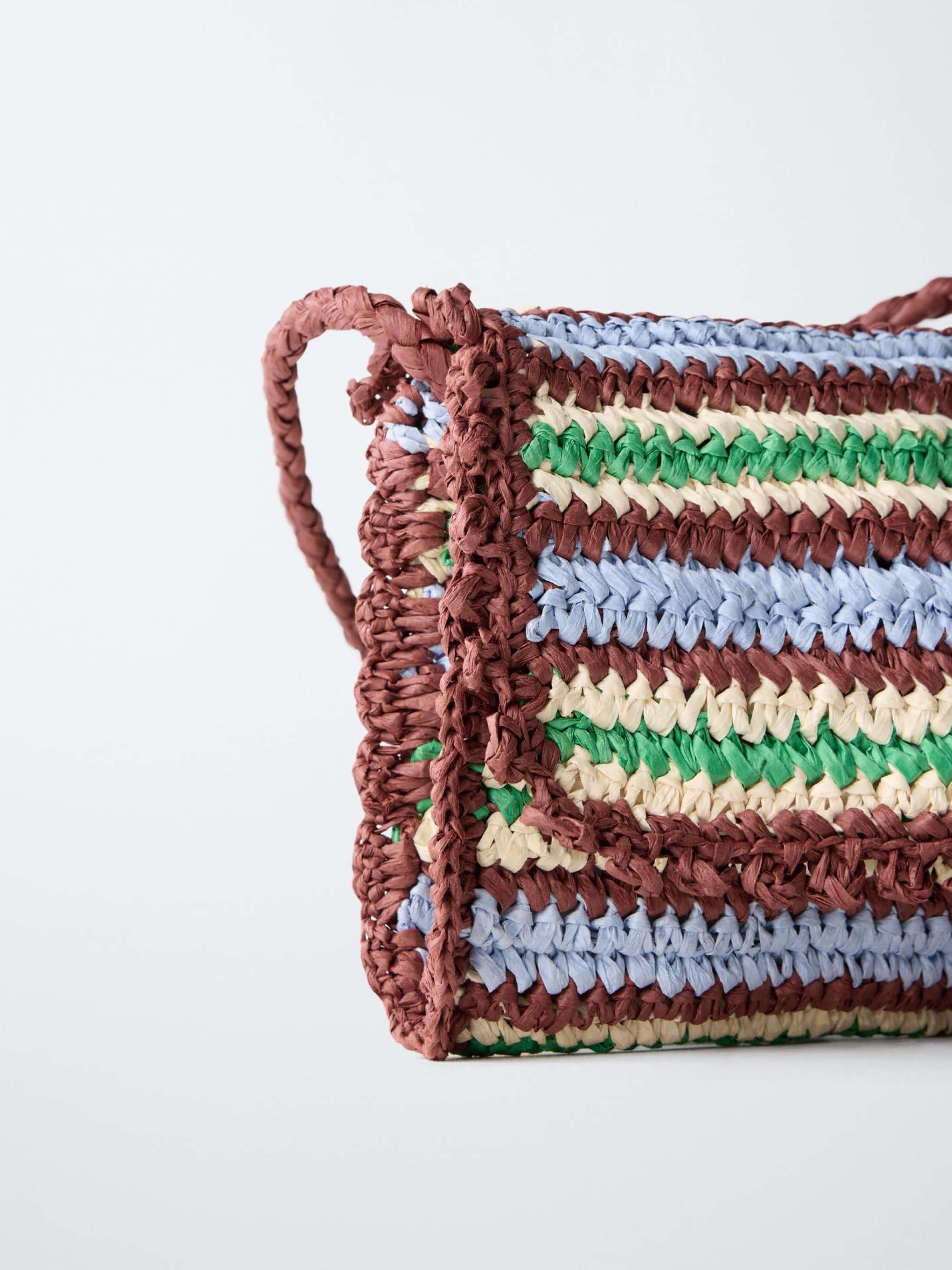 Striped Knit Bag