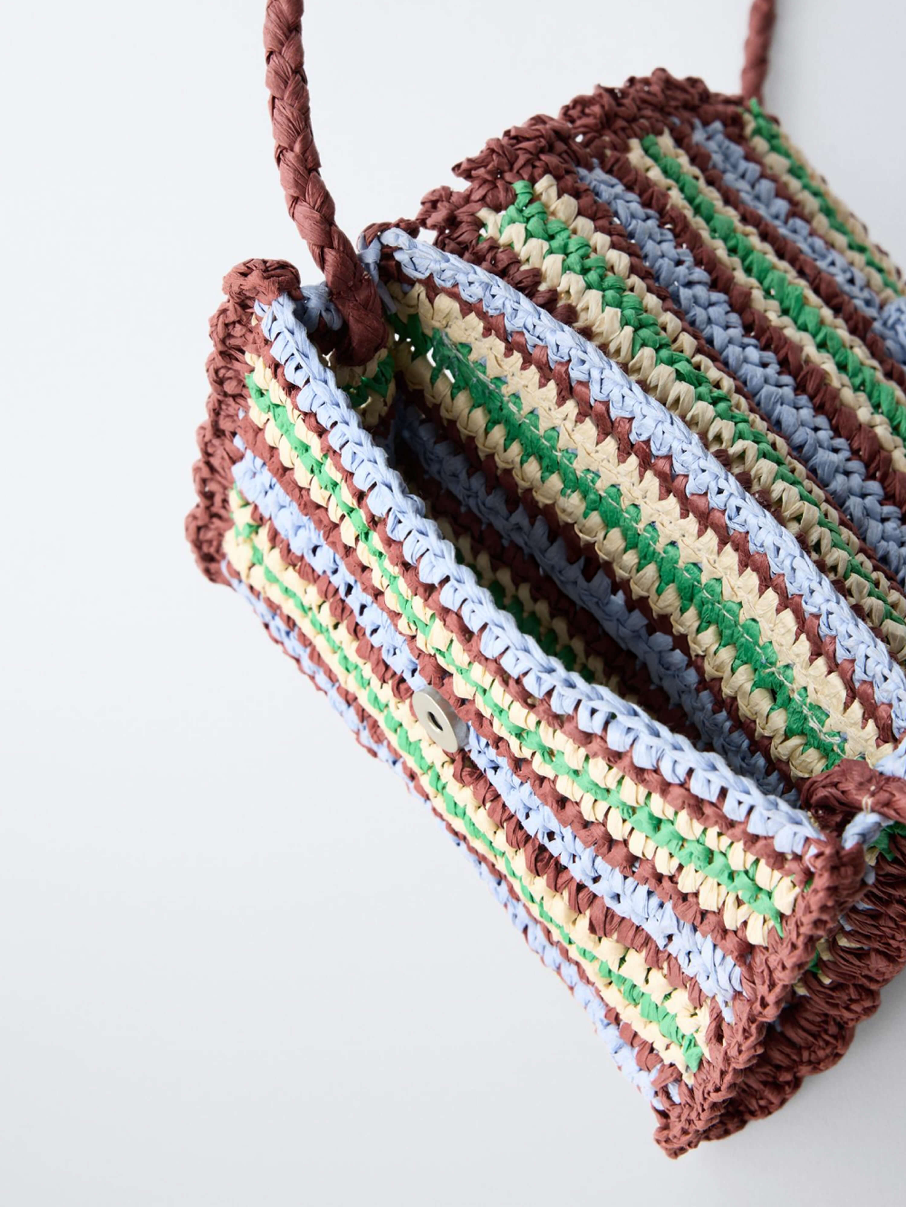 Striped Knit Bag