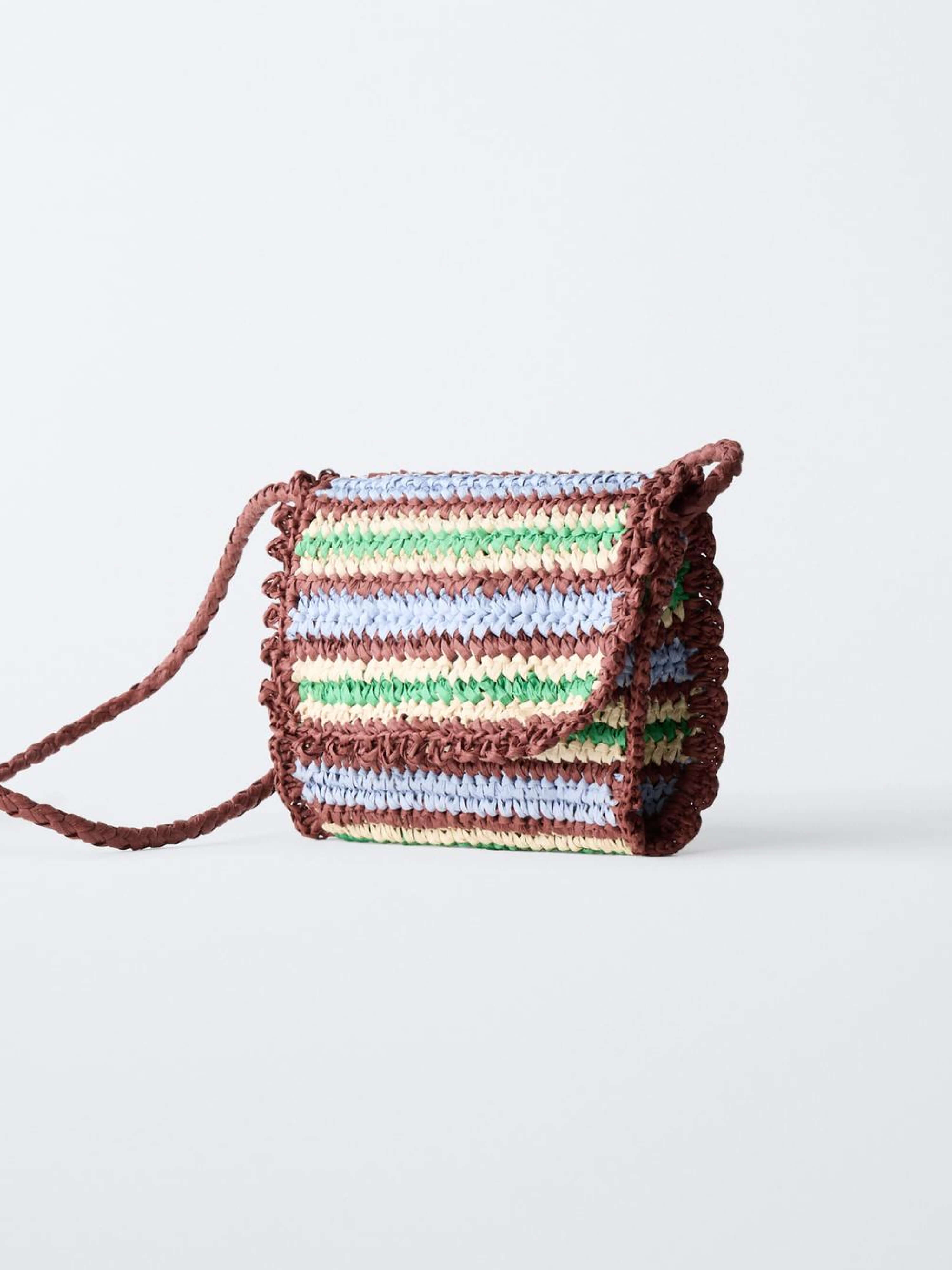 Striped Knit Bag